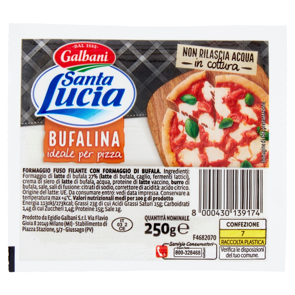 Panetto di Mozzarella Bufala per Pizza, 250 g